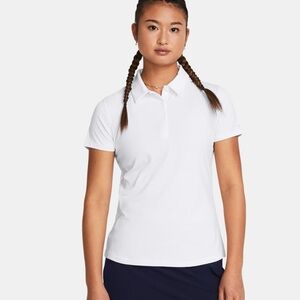 Under Armour Solid White Golf Shirt Polo